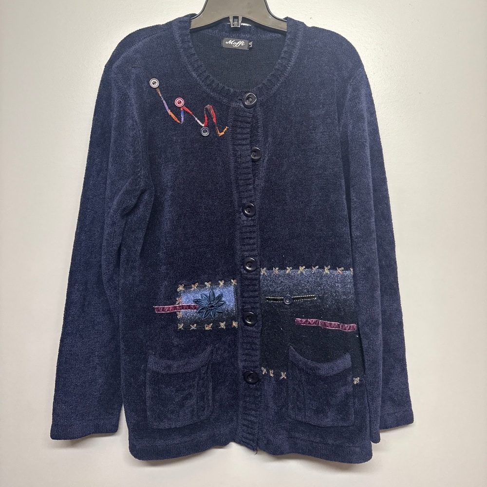 Moffi Navy Knit Sweater